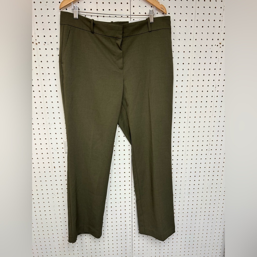 Ann Taylor Mid Rise Emerald The Straight Full Length Pants